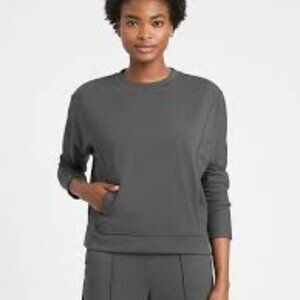 EUC Banana Republic Scuba-Knit Sweatshirt | Orca Gray | Size Large